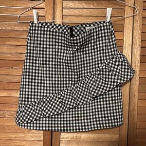 Lucy Wang Black and White Checkered Women's Skirt - sz Sm